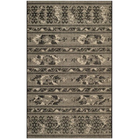 Safavieh 5 x 8 ft. Palazzo Power Loomed Medium Rectangle Area Rug, Black and Beige PAL125-56C2-5